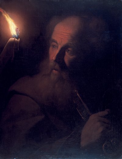 St Peter by Candlelight by Godfried Schalcken